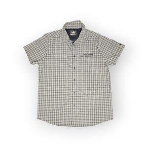Helly Hansen Men's Plaid Button-Down Shirt - Gray Size XL